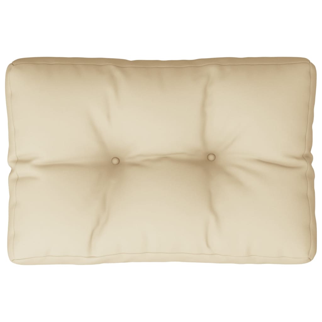 Cuscino per Pallet Beige 60x40x12 cm in Tessuto