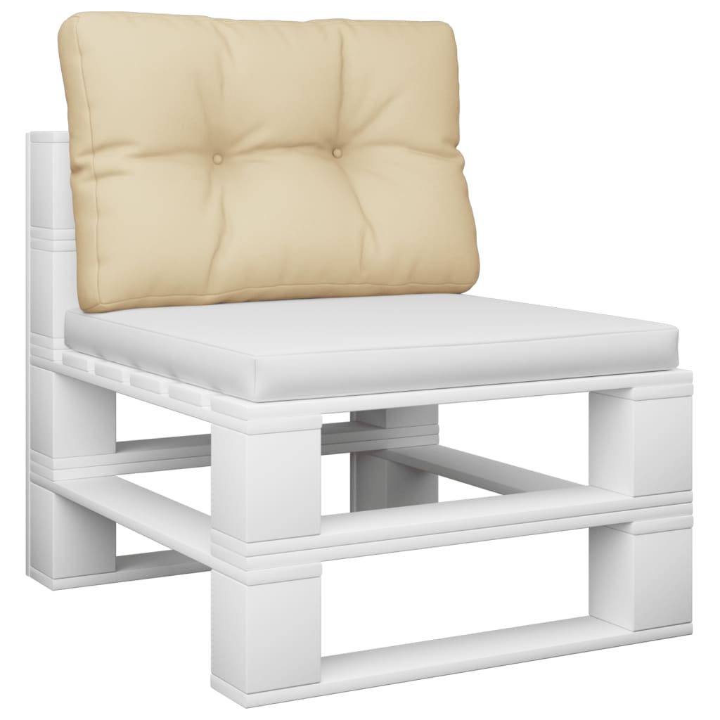 Cuscino per Pallet Beige 60x40x12 cm in Tessuto