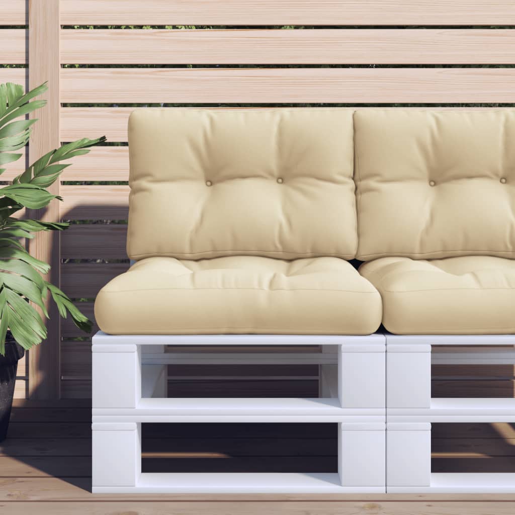 Cuscino per Pallet Beige 60x40x12 cm in Tessuto