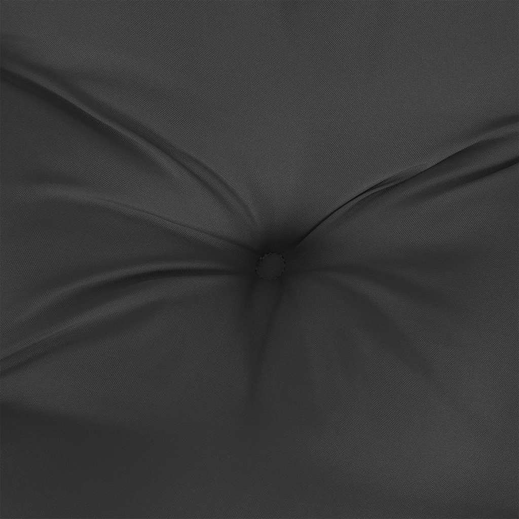 Cuscino per Pallet Nero 60x40x12 cm in Tessuto