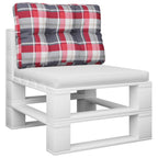Cuscino per Pallet a Quadri Rossi 60x40x12 cm in Tessuto