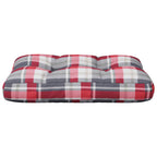 Cuscino per Pallet a Quadri Rossi 60x40x12 cm in Tessuto
