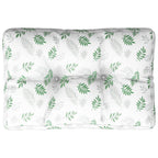Cuscino per Pallet con Motivo a Foglie 60x40x12 cm in Tessuto