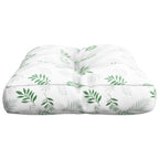 Cuscino per Pallet con Motivo a Foglie 60x40x12 cm in Tessuto
