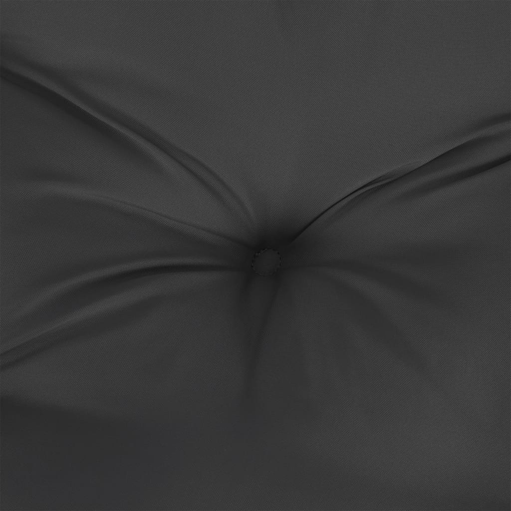Cuscino per Pallet Nero 70x40x12 cm in Tessuto