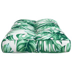 Cuscino per Pallet con Motivo a Foglie 70x40x12 cm in Tessuto