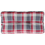 Cuscino per Pallet a Quadri Rossi 70x40x12 cm in Tessuto
