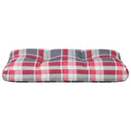 Cuscino per Pallet a Quadri Rossi 70x40x12 cm in Tessuto