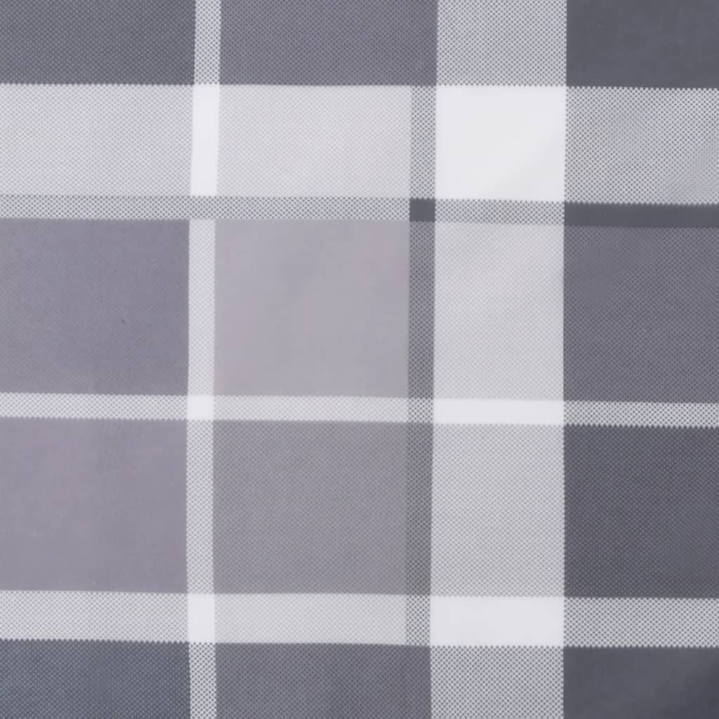 Cuscino per Pallet a Quadri Grigi 70x40x12 cm in Tessuto