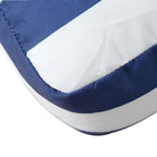 Cuscino per Pallet Strisce Bianche e Blu 70x40x12 cm in Tessuto