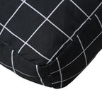 Cuscino per Pallet Motivo a Quadri Nero 70x40x12 cm in Tessuto