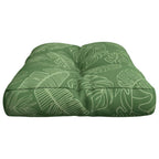 Cuscino per Pallet con Motivo a Foglie 70x40x12 cm in Tessuto