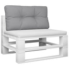 Cuscino per Pallet Grigio 80x40x12 cm in Tessuto