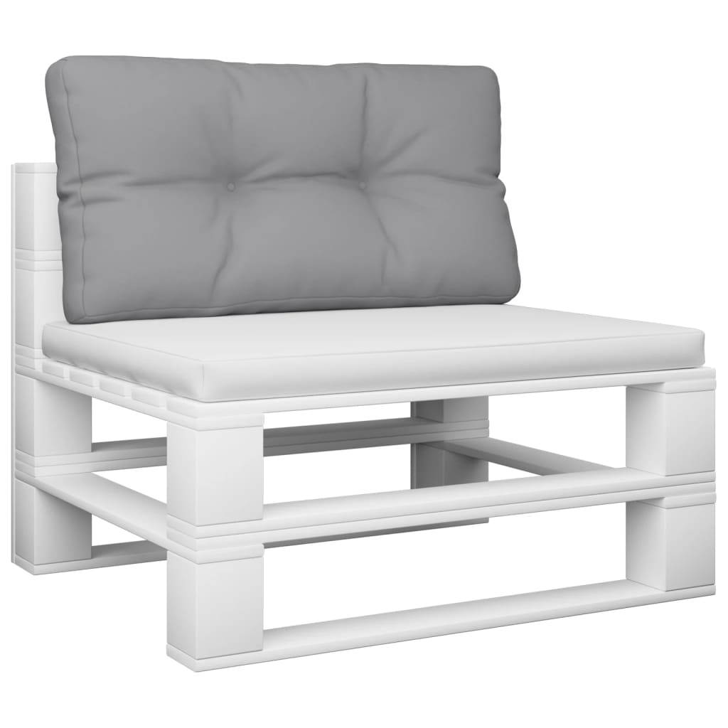 Cuscino per Pallet Grigio 80x40x12 cm in Tessuto