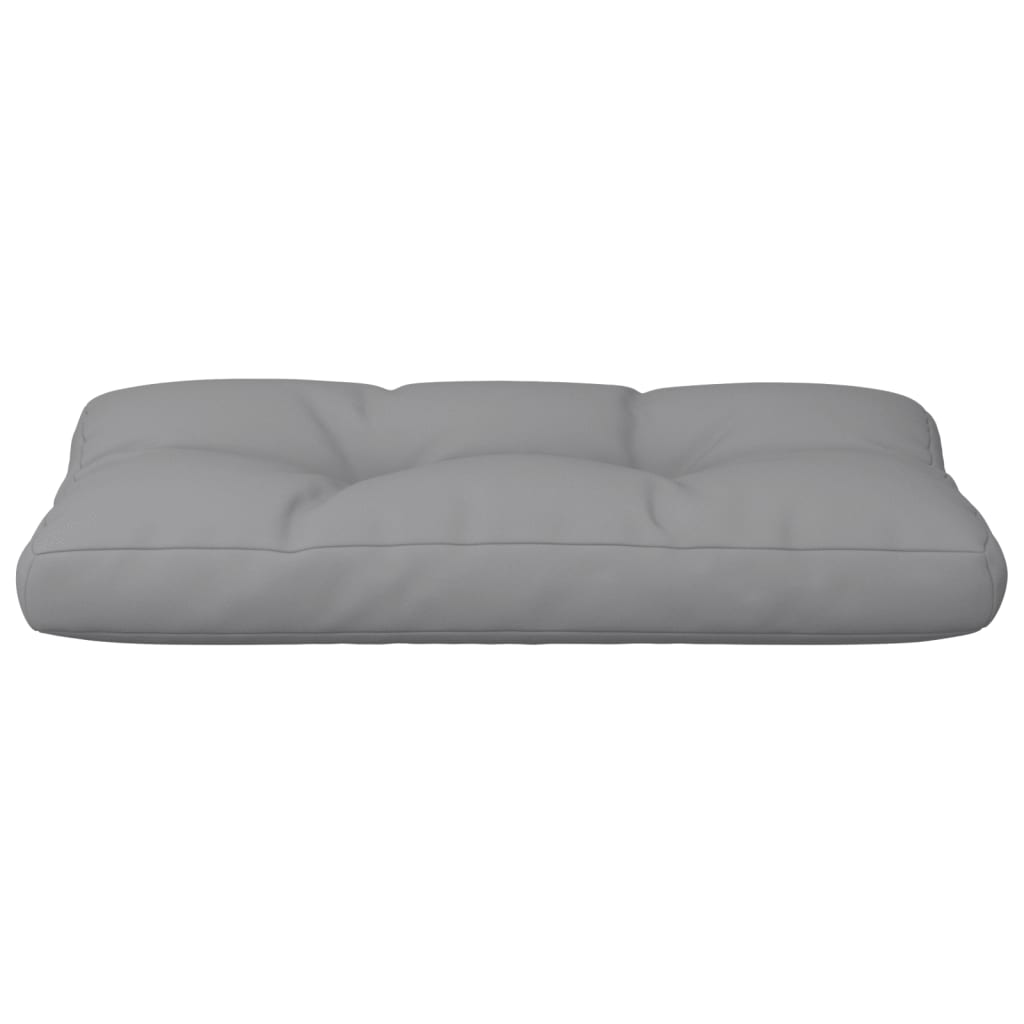 Cuscino per Pallet Grigio 80x40x12 cm in Tessuto