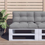 Cuscino per Pallet Grigio 80x40x12 cm in Tessuto