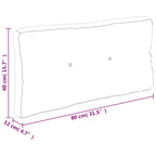 Cuscino per Pallet Nero 80x40x12 cm in Tessuto