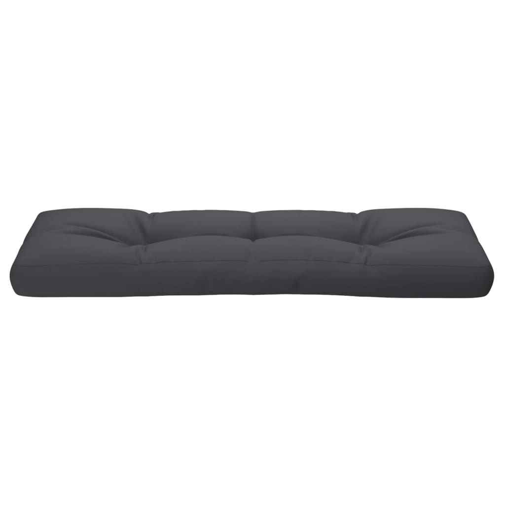 Cuscino per Pallet Antracite 120x40x12 cm in Tessuto