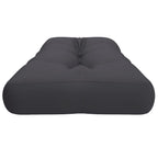 Cuscino per Pallet Antracite 120x40x12 cm in Tessuto
