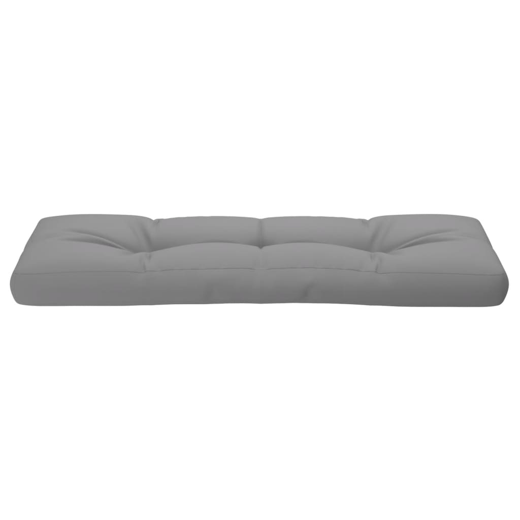 Cuscino per Pallet Grigio 120x40x12 cm in Tessuto