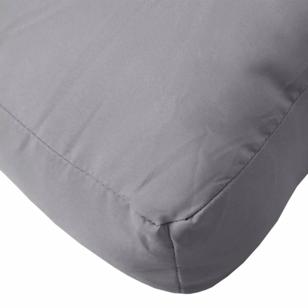 Cuscino per Pallet Grigio 120x40x12 cm in Tessuto