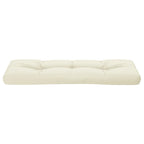Cuscino per Pallet Crema 120x40x12 cm in Tessuto