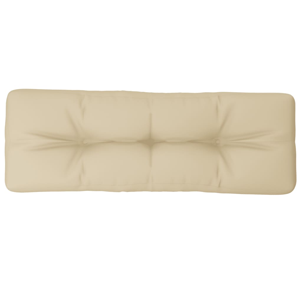 Cuscino per Pallet Beige 120x40x12 cm in Tessuto