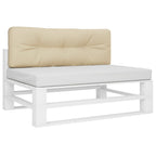 Cuscino per Pallet Beige 120x40x12 cm in Tessuto