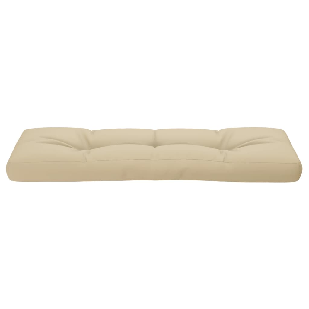 Cuscino per Pallet Beige 120x40x12 cm in Tessuto
