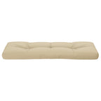 Cuscino per Pallet Beige 120x40x12 cm in Tessuto