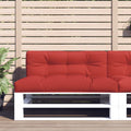 Cuscino per Pallet Rosso 120x40x12 cm in Tessuto