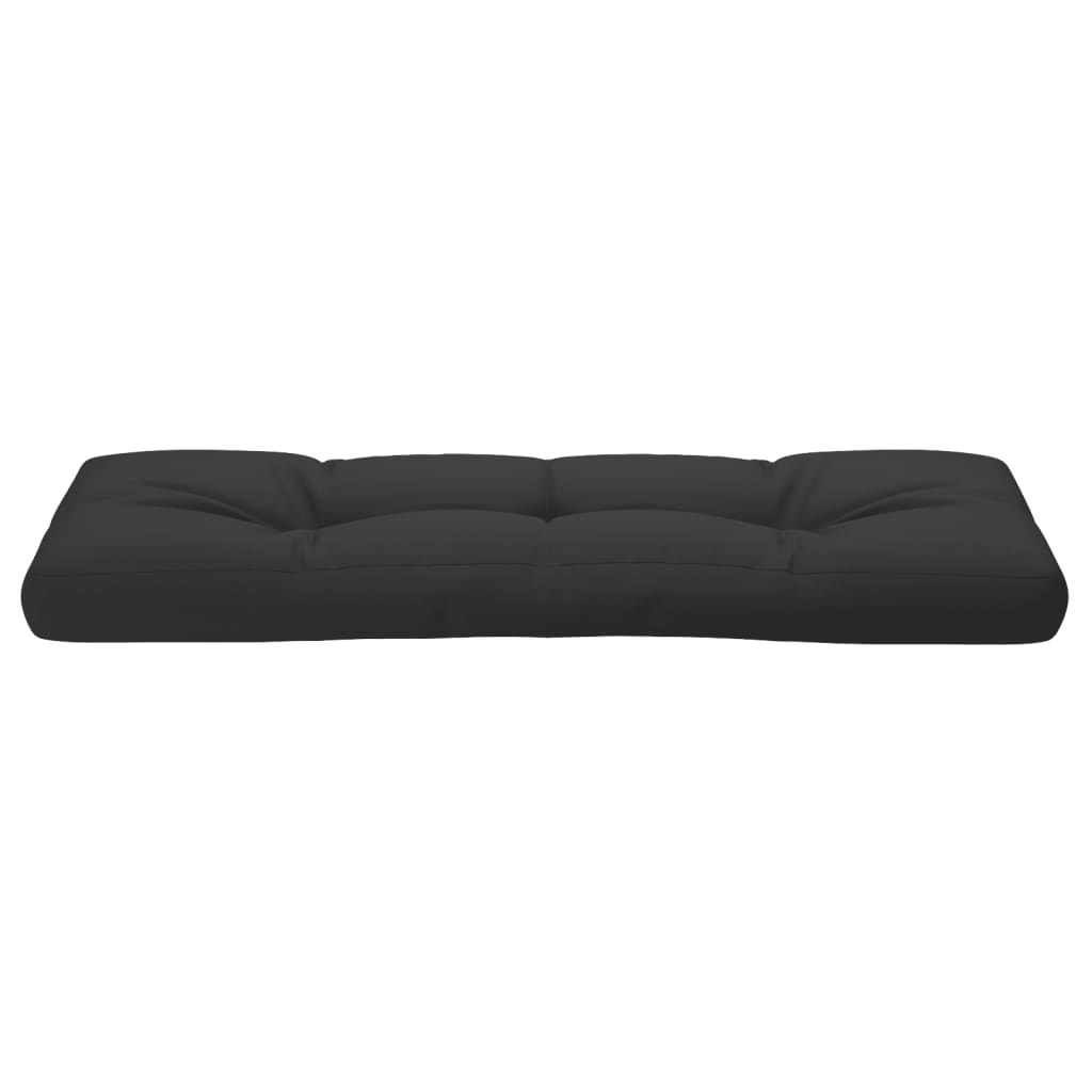 Cuscino per Pallet Nero 120x40x12 cm in Tessuto