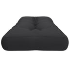 Cuscino per Pallet Nero 120x40x12 cm in Tessuto