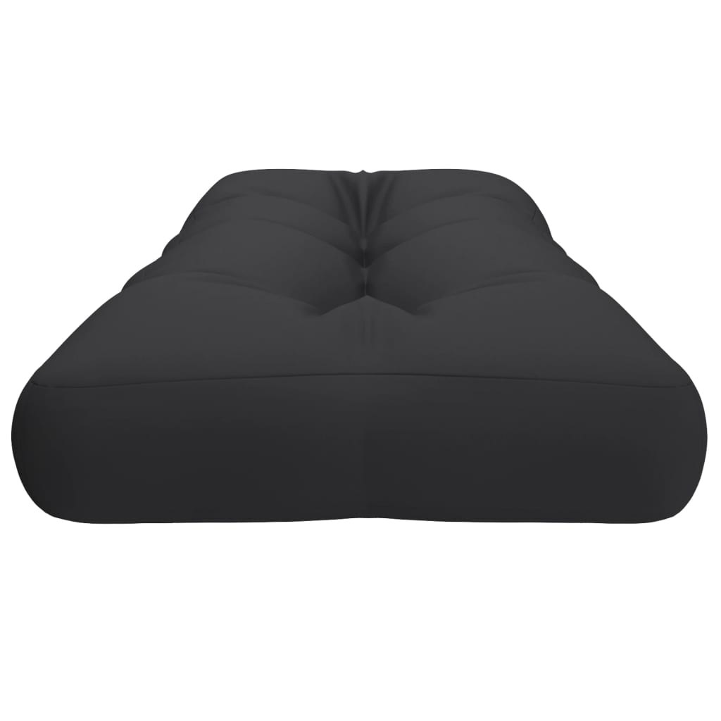 Cuscino per Pallet Nero 120x40x12 cm in Tessuto