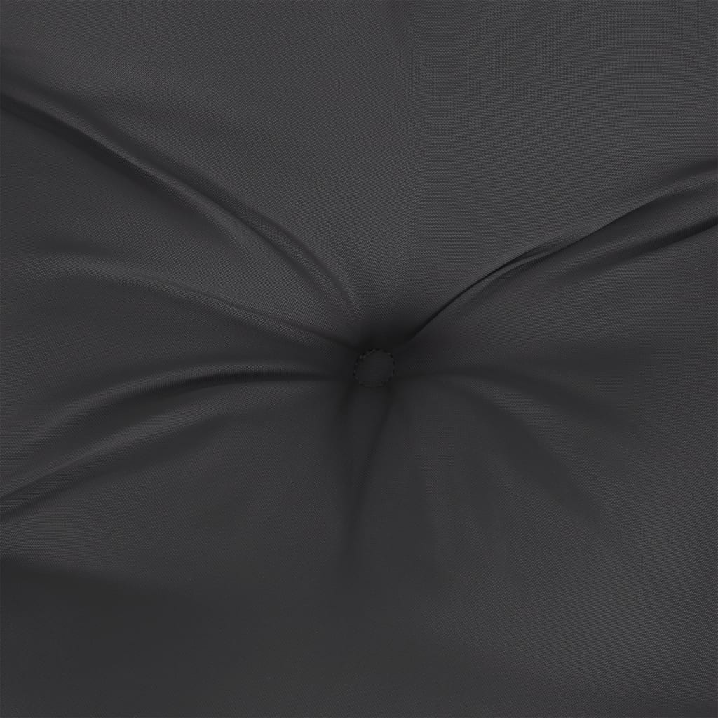 Cuscino per Pallet Nero 120x40x12 cm in Tessuto