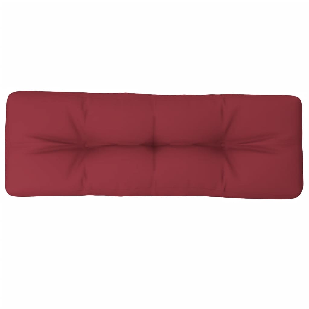 Cuscino per Pallet Rosso Vino 120x40x12 cm in Tessuto