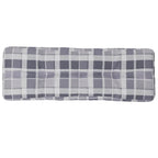 Cuscino per Pallet a Quadri Grigi 120x40x12 cm in Tessuto