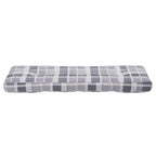 Cuscino per Pallet a Quadri Grigi 120x40x12 cm in Tessuto