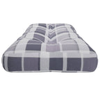 Cuscino per Pallet a Quadri Grigi 120x40x12 cm in Tessuto