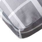 Cuscino per Pallet a Quadri Grigi 120x40x12 cm in Tessuto