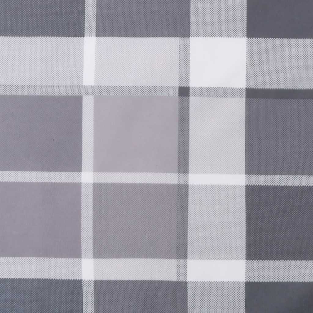 Cuscino per Pallet a Quadri Grigi 120x40x12 cm in Tessuto