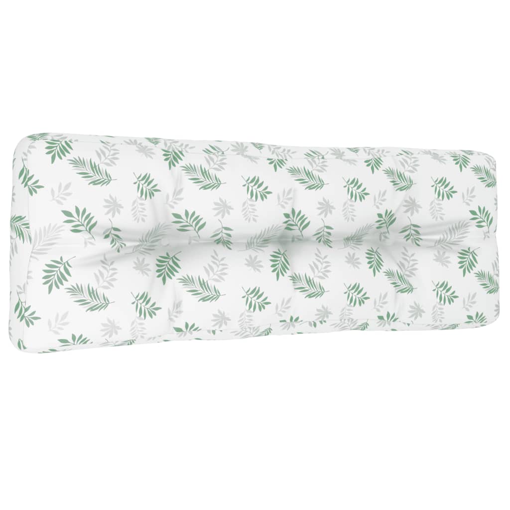 Cuscino per Pallet Motivo a Foglie 120x40x12 cm Tessuto