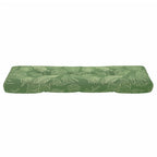 Cuscino per Pallet Motivo a Foglie 120x40x12 cm Tessuto