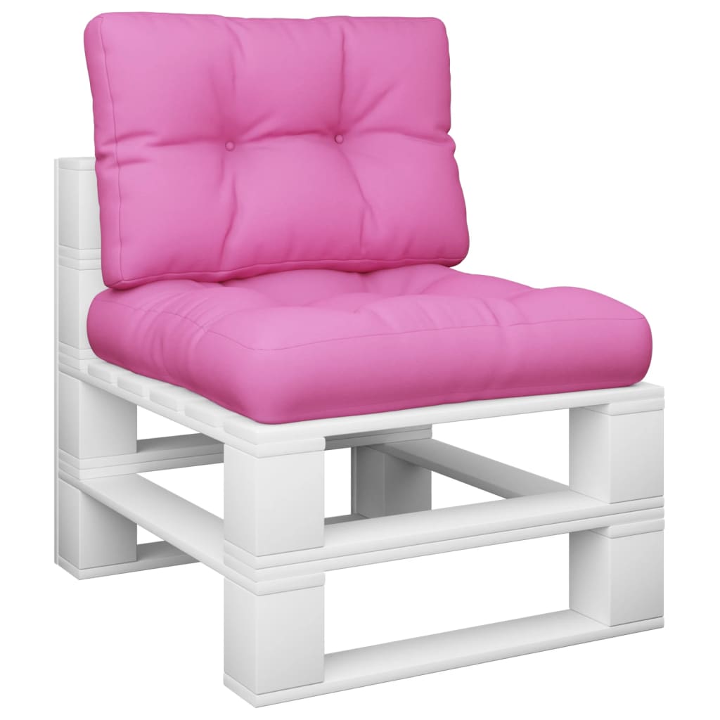 Cuscini per Pallet 2 pz Rosa in Tessuto