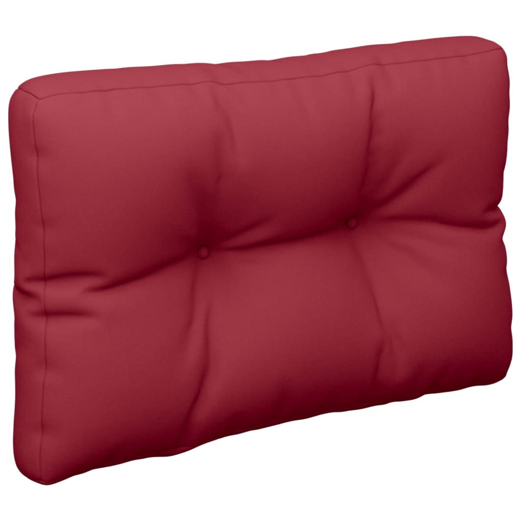 Cuscini per Pallet 2 pz Rosso Vino in Tessuto