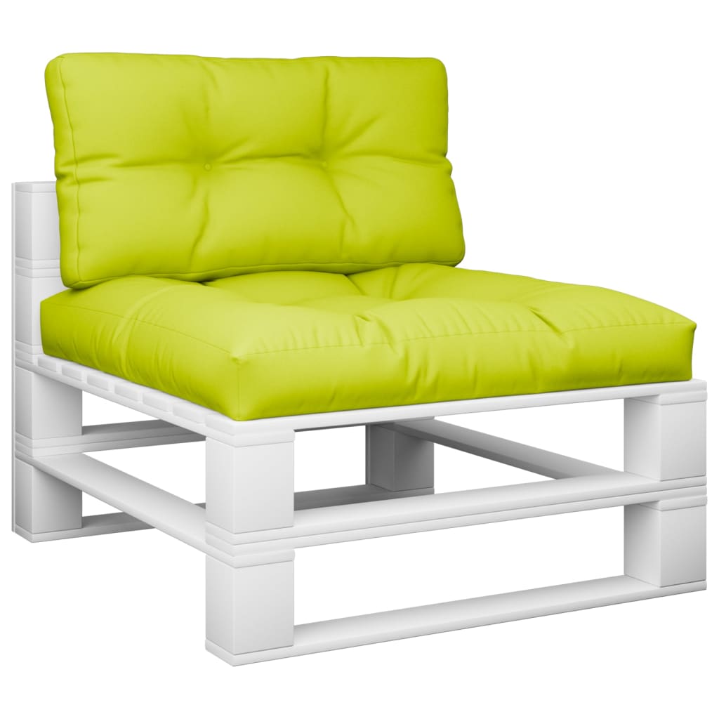 Cuscini per Divani in Pallet 2 pz Verde Intenso in Tessuto