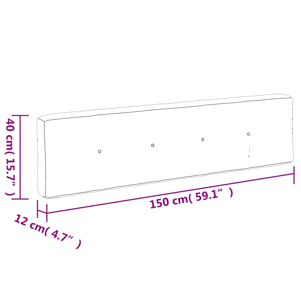 Cuscini per Pallet 2 pz Antracite in Tessuto