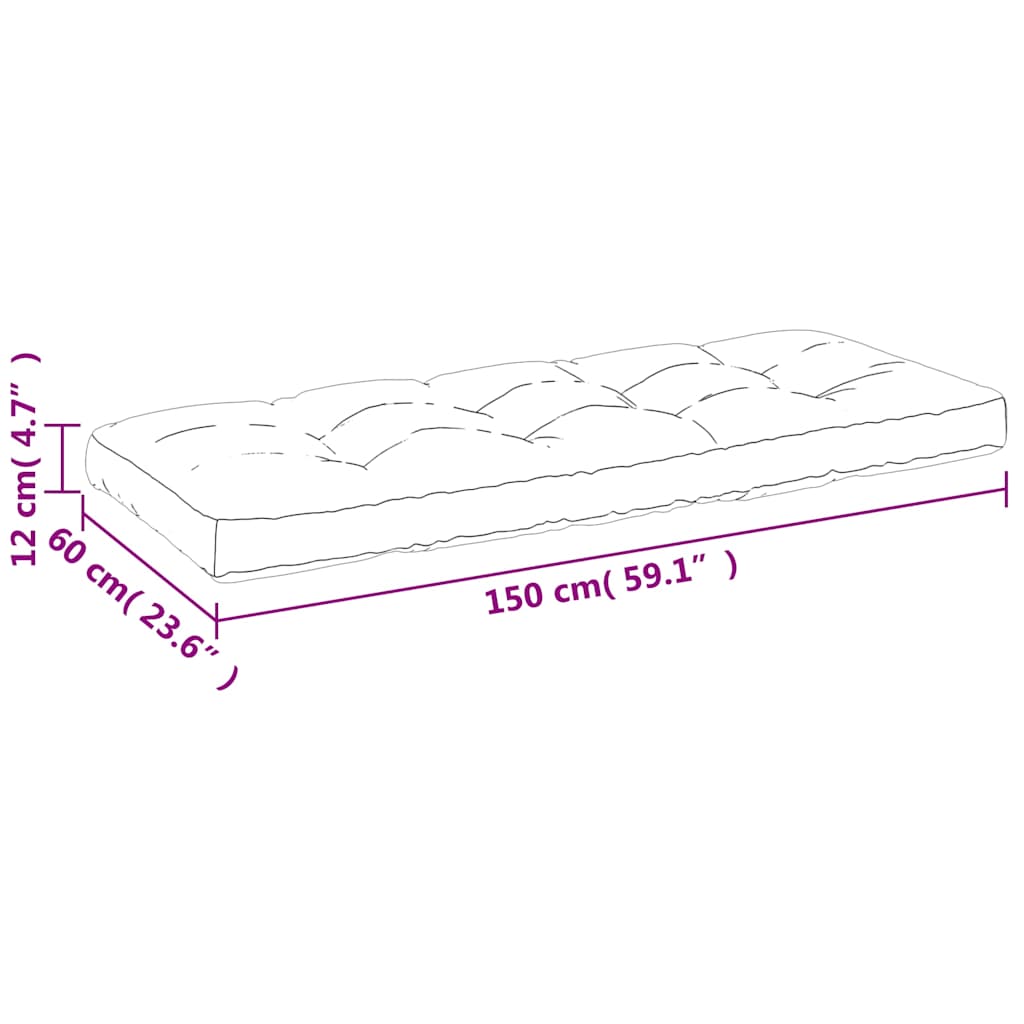 Cuscini per Pallet 2 pz Antracite in Tessuto