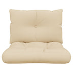 Cuscini per Pallet 2 pz Beige in Tessuto