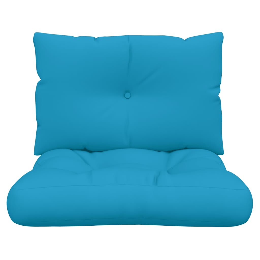 Cuscini per Pallet 2 pz Blu in Tessuto